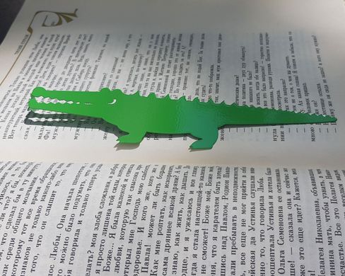 Metal Bookmark Crocodile and a Bird