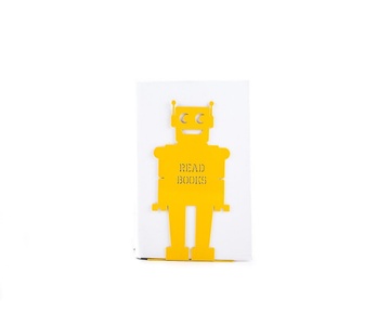 Metal Bookend for kids room // Robot // by Atelier Article, Yellow