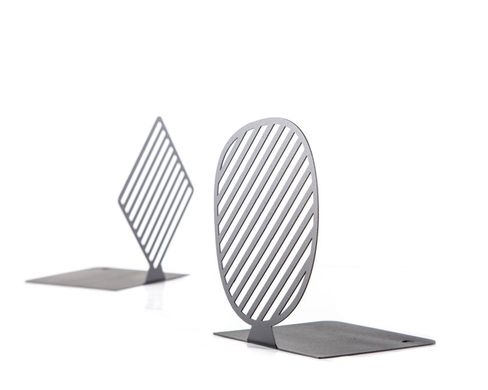 Geometrical bookends «Stipes Limited» black edition by Atelier Article, Black