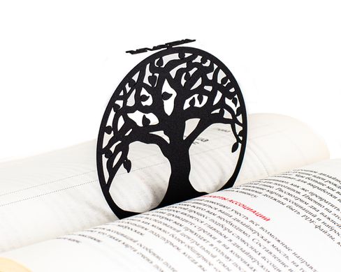 Black metal bookmark Tree of Life by Atelier Article, Black