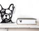 Metal Bookmark for Books "French bulldog" by Atelier Article, Black
