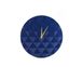 Diamond pattern round clock // Retro Mod Geometry pattern // by Atelier Article, Blue
