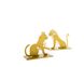 Metal Bookends "A Lion and A Cat" by Atelier Article, Golden