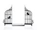 Metal Bookends "Birdcage" by Atelier Article, Black