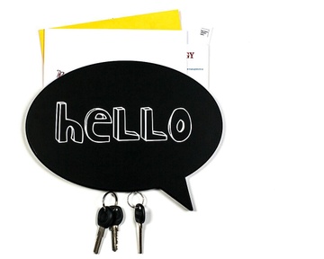 Wooden Wall Organizer // Key holder on a magnet  // HELLO // by Atelier Article, Black