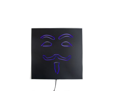Man cave Decor Wall Light Neon Sign Anonymous by Atelier Article, Navy