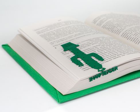 Green Metal Bookmark Sharp Reader by Atelier Article, Green