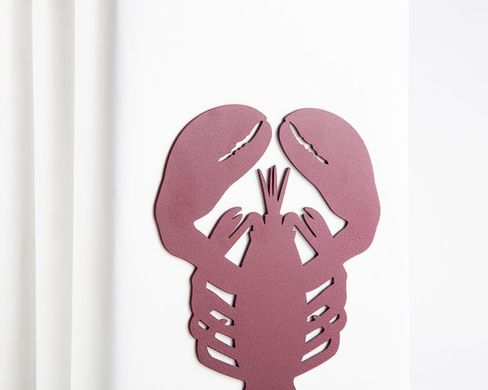 One metal bookend «Lobster» by Atelier Article, Red