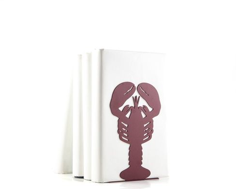 One metal bookend «Lobster» by Atelier Article, Red
