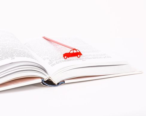Unique Metal Bookmark French Car by Atelier Article, Red