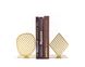 Modern bookends «Stripes» golden edition by Atelier Article, Golden