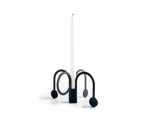 Candle holder "Fuchsia" by Atelier Article, Black