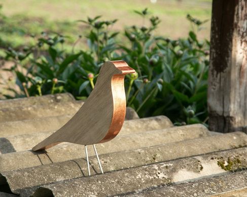 MidCentury Inspired Wooden Birdie // Eames Like Design, Beige