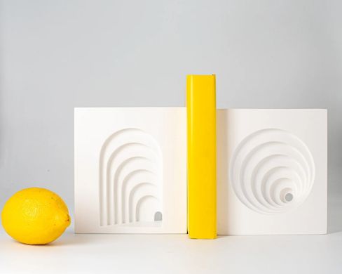 Shapes and Steps Plaster Bookends