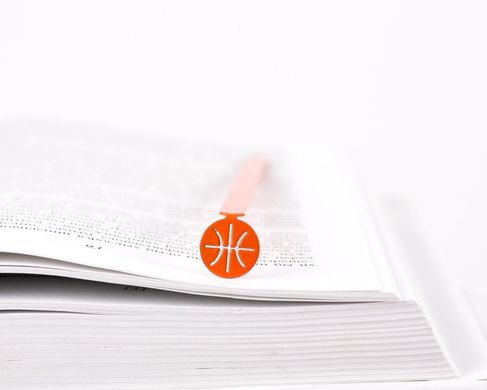 Metal book Bookmark "Basketball" by Atelier Article, Red