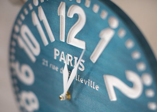 Wall clock "Paris bleu" by Atelier Article