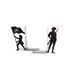 Metal bookends "Minutemen" US history inspired bookends by Atelier Article, Black