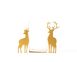Metal Bookends "Deer Couple" by Atelier Article, Golden