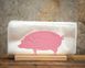 Napkin holder // PIG on a wooden base // by Atelier Article, Pink