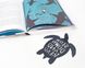 Metal bookmark "Turtle Says Slow Down and Read.", Black
