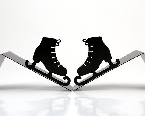 Metal Bookends / Black Ice skates / by Atelier Article, Black