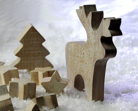 Wooden Christmas ornaments // by Atelier Article, Beige