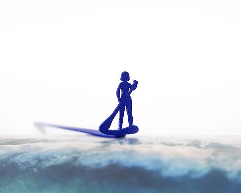 Metal Bookmark SUP surfing, Blue