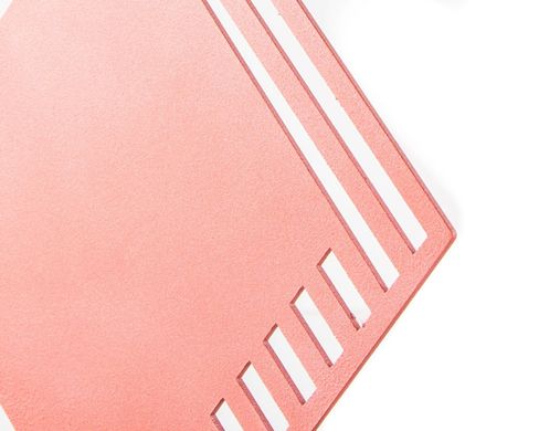 Metal Bookends «Coral Geometry and Stipes» by Atelier Article, Pink