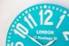 Wooden handmade wall clock "London turquoise" by Atelier Article