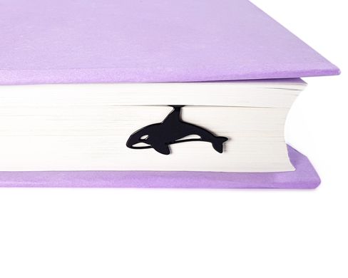 Metal Bookmark "Killer Whale // Orca" by Atelier Article, Black
