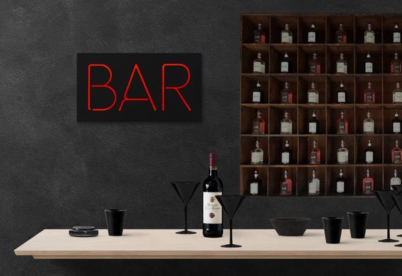 Man cave // Wall Light Neon Sign style //  BAR led technology // Wall Art // by Atelier Article, Red