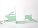 Nursery Bookends «Hare on the run» mint edition by Atelier Article, Green