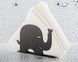 Modern black metal napkin holder Elephant. Make your kitchen unique.