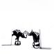 Metal Bookends "Circus Elephants" by Atelier Article, Black