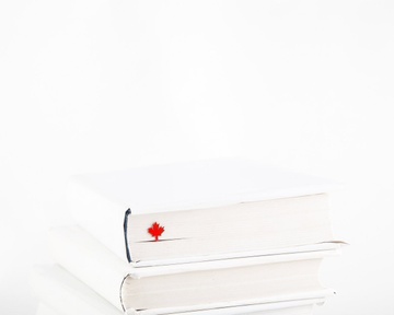Metal Bookmark "Maple leaf" Gift for Canadians by Atelier Article, Red