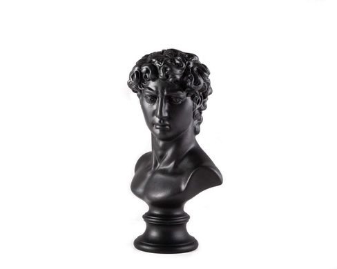 Male Bust Sculpture // Trendy ancient statue for Modern Home // Black edition by Atelier Article, Black