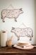 Wall Decor "BULL" Meat cutting chart by Atelier Article, Assorted