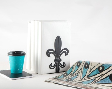 Unique bookends «French Lily» black edition by Atelier Article
