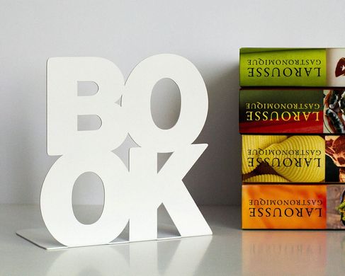 Unique Bookends «BookOne» by Atelier Article, White