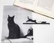 Black Metal Bookmark Cat Chasing the Mouse