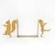 Metal Bookends "Elf and Squirrel" functional shelf decor by Atelier Article, Black