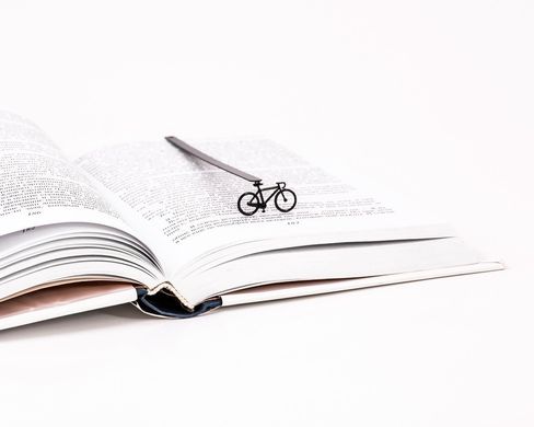 Metal Bookmark «Bicycle» by Atelier Article, Black
