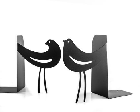 Metal Bookends «Interaction» by Atelier Article, Black