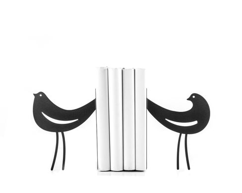 Metal Bookends «Interaction» by Atelier Article, Black