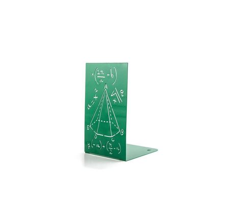 One Metal bookend Mathematics // Scientific bookend for your bookshelf by Atelier Article, Green