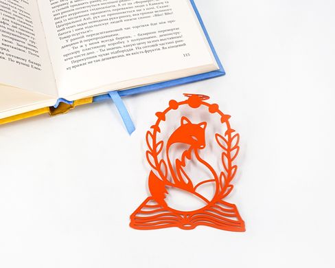 Bookmark Fox on the Book, Personalized Small Bookish Gift for Fox Loving Avid Readers