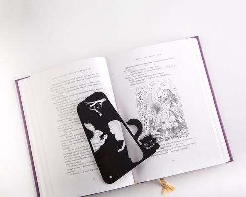 Book divider / Large bookmark / Cheshire Cat / by Atelier Article, Black