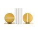 Metal Bookends "Slit circle" by Atelier Article, Golden