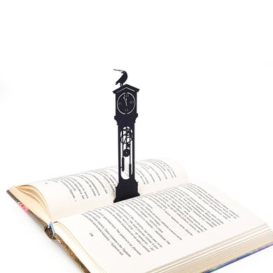 Bookmark Raven and Pendulum Clock, Black