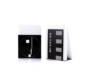 Decorative bookends "Bauhaus theme" by Atelier Article, Black